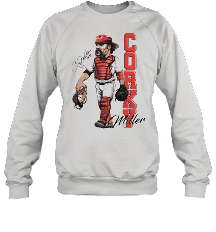 Corky miller signature player baseball shirt Unisex Sweatshirt