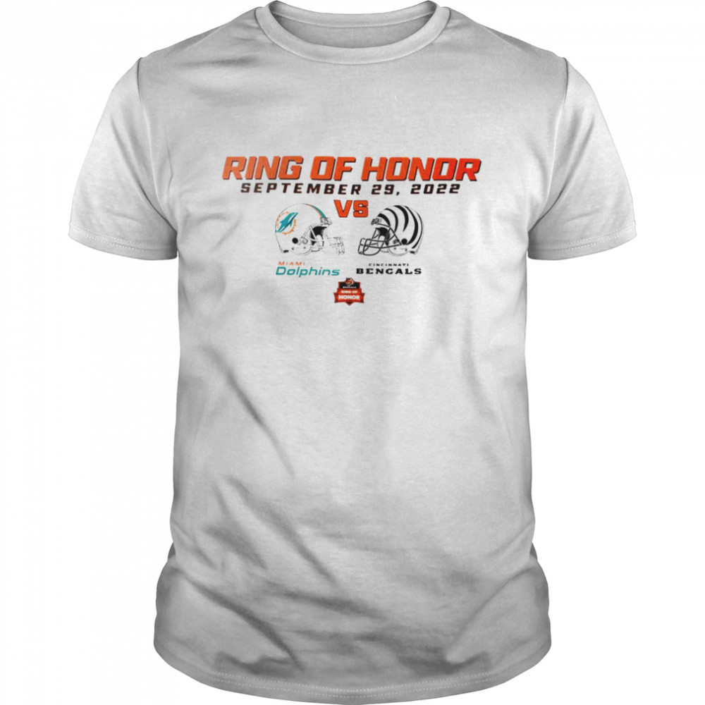 Dolphins vs. Bengals 9 29 2022 Ring of Honor T-Shirt
